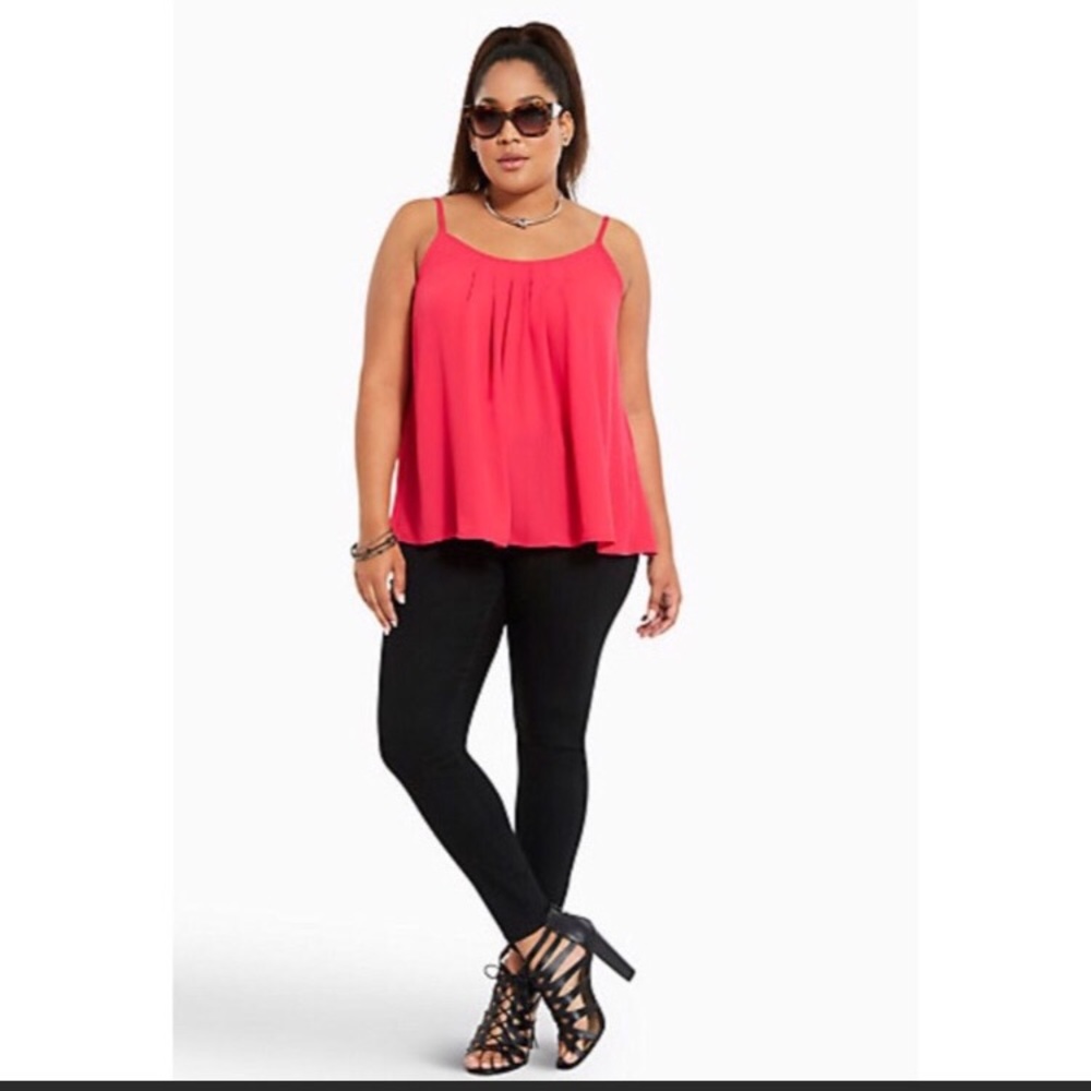 Torrid Georgette Crisscross Back Tank Top Size 1